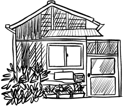 Farm House Coloring Page